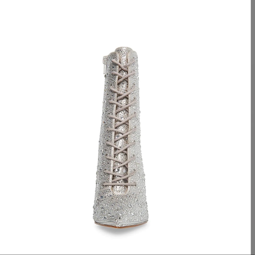 NIB Rhinestone lace up Boots - Picture 2 of 3
